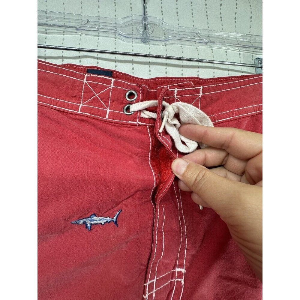 Vintage Polo Ralph Lauren Mens Swim Trunks Sz L 90s Y2K Board Short Red Sharks - Picture 6 of 15